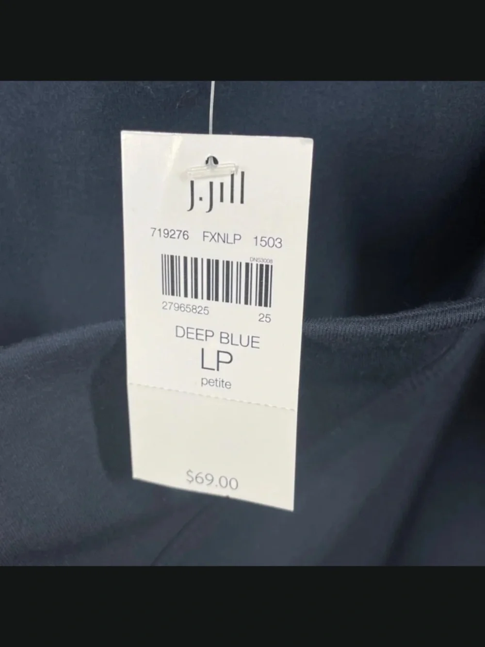 NEW J Jill Skirt Womens Large petite blue pencil straight preppy business casual